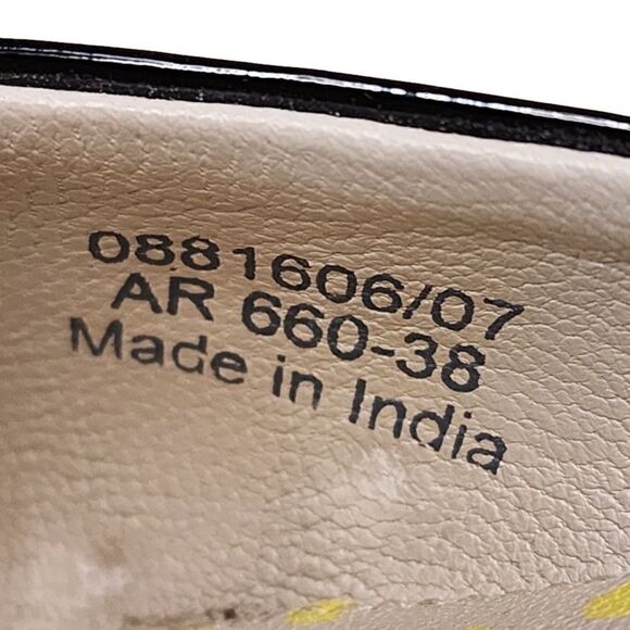 Boden- Women’s D’Orsay Cleo Black Patent Mixed Media Leather Flats, Size 38/ 7.5 - Picture 13 of 15